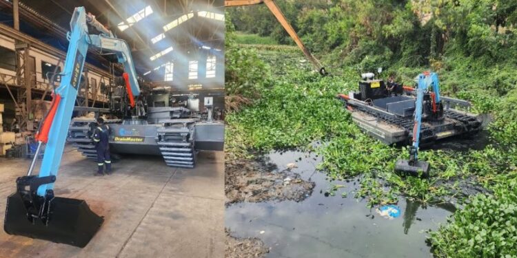 ड्रेन मास्टर यंत्राचा वसई विरार महापालिकेडून नालेसफाईसाठी वापर