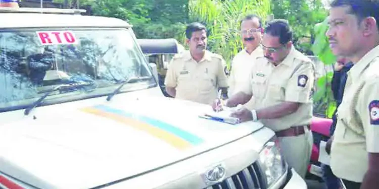 नवी मुंबई ‘आरटीओ’ची वर्षभरात ९ हजार ३७३ वाहनांवर कारवाई