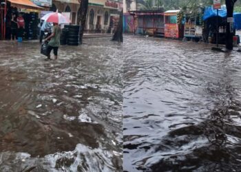 ७५ मिमी पावसाची तीन तासात नोंद, सिद्धेश्वर तलावच्या परिसरात संरक्षक भिंत पडली