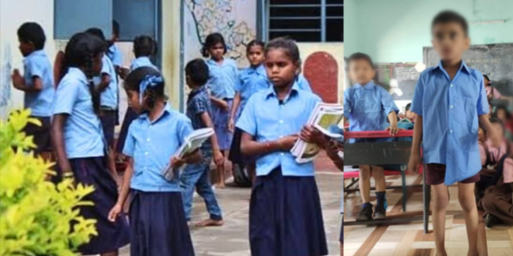 ‘पाहिल्याची बाही दुसऱ्याच्या शर्टाला, दुसऱ्याचा खिसा तिसऱ्याच्या पॅन्टला..’; विद्यार्थ्यांचे गणवेश पाहून विरोधक संतापले