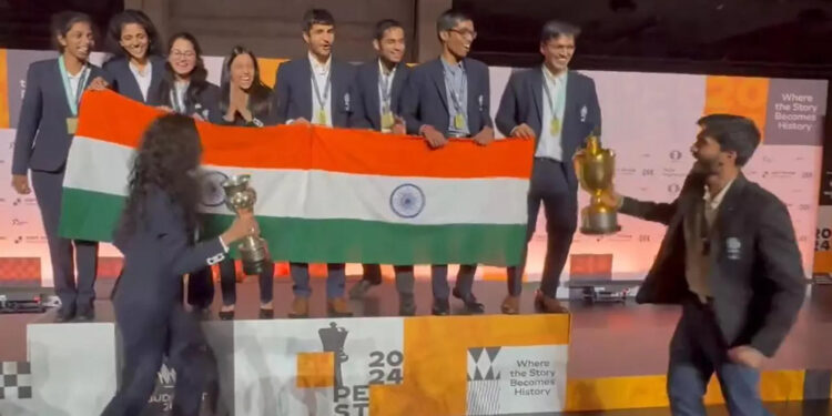 45 व्या चेस ऑलिम्पियाडमध्ये प्रथमच भारताने या स्पर्धेत सुवर्ण पदकाची केली कामगिरी