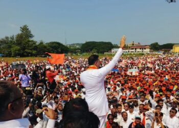 दापोली मतदार संघतूनत योगेश कदम यांनी भव्य जनसमुदायाच्या उपस्थितीत भरला उमेदवारी अर्ज