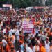 आझाद मैदानात मराठा-ओबीसी बेमुदत आंदोलन, मराठा आंदोलकांची मोठी गर्दी