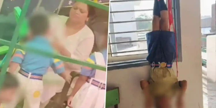 हरयाणातील शालेय विद्यार्थ्यांवर हल्ला; उलटे लटकवल्याप्रकरणी शाळेच्या मुख्याध्यापक आणि वाहन चालकाला अटक, शाळा तात्काळ बंद