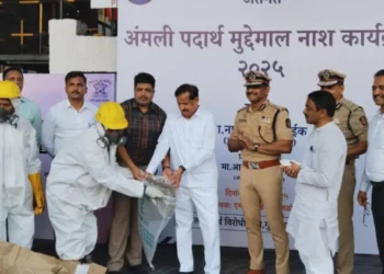 नवी मुंबई पोलीसांची मोठी कामगिरी; २६ कोटींचे अमली पदार्थ नष्ट
