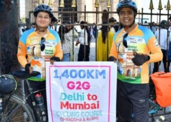 ठाण्यातील दांपत्याचे प्रेरणादायी लक्ष्य, दिल्ली ते मुंबई ‘गेट टू गेट’ सायकलिंग मोहिम!