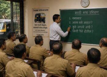 ठाण्यात परप्रांतीय रिक्षा-टॅक्सी चालकांना आता गिरवावे लागणार मराठीचे धडे!