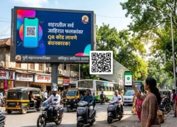 पुण्यात जाहिरात फलकांवर ‘क्यूआर कोड’ बंधनकारक; बेकायदा फलकांवर कारवाई