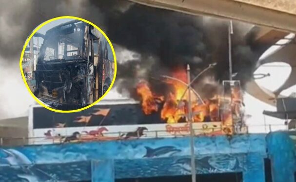 ठाणे सॅटीस पुलावर शिवशाही बसला आग; २० प्रवाशांचे थरारक बचाव!