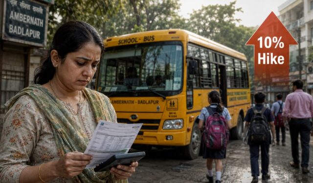 अंबरनाथ-बदलापूरमध्ये स्कूल बस भाड्यात १० टक्के वाढ; जुलैपासून नवे दर लागू!