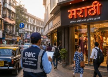 मुंबईत मराठी नामफलक मोहिमेचा पहिला टप्पा पूर्ण; १,१२४ आस्थापनांवर दंडात्मक कारवाई!