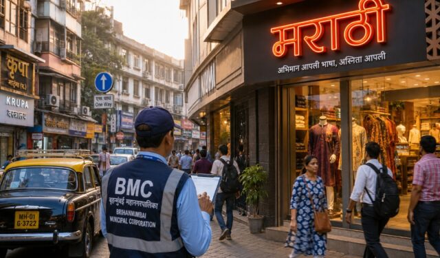मुंबईत मराठी नामफलक मोहिमेचा पहिला टप्पा पूर्ण; १,१२४ आस्थापनांवर दंडात्मक कारवाई!