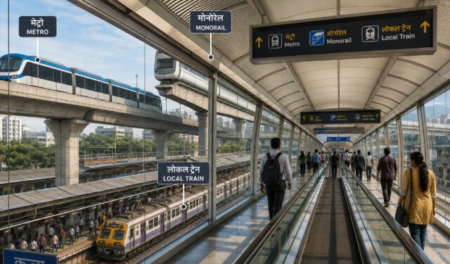 देशातील पहिला ‘चालता रस्ता’ महालक्ष्मीत; मेट्रो, मोनोरेल आणि लोकलचे एकाच ठिकाणी कनेक्शन