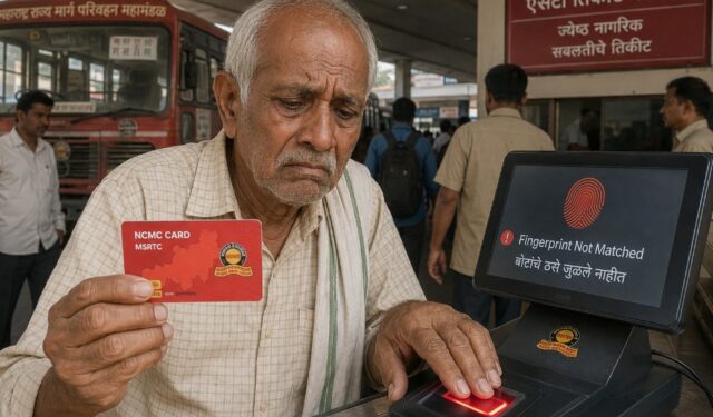 डिजिटल व्यवस्थेचा ज्येष्ठ नागरिकांना फटका; बोटांचे ठसे न जुळल्याने एसटीच्या सवलतीला मुकण्याची वेळ!