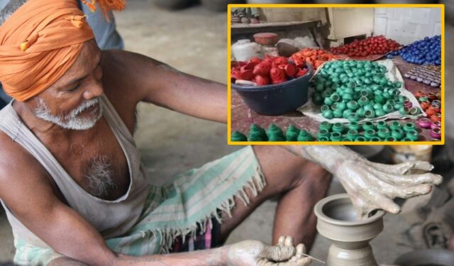 दहीहंडी उत्सव तोंडावर पण मातीच्या हंड्यांची विक्री ठप्प; सांगवी कुंभारवाड्यातील कारागीर चिंतेत!