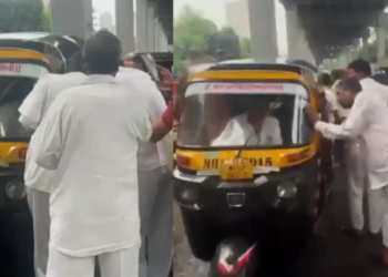 मराठी भाषा सक्तीवरून कांदिवलीत रिक्षाचालकांचे रास्ता रोको आंदोलन!