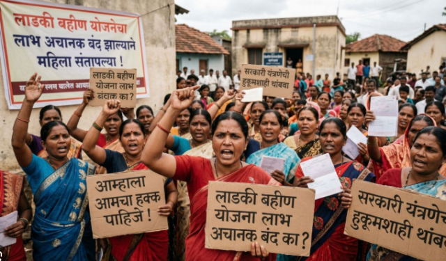 लाडकी बहीण योजनेतून ९२ लाख महिला अपात्र; आज आझाद मैदानावर आंदोलन!